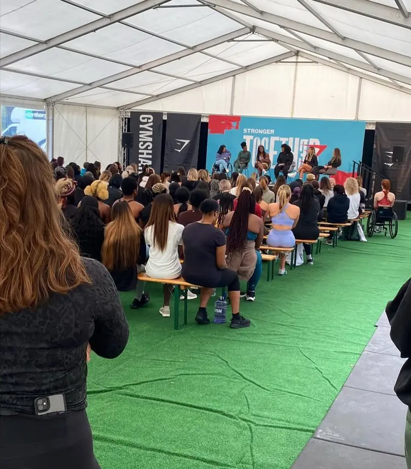 A panel at a female-focused fitness event